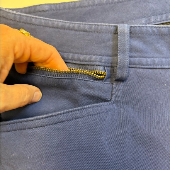 Ralph Lauren plus royal blue straight mid rise cotton stretch pants women's 22W - Picture 3 of 10